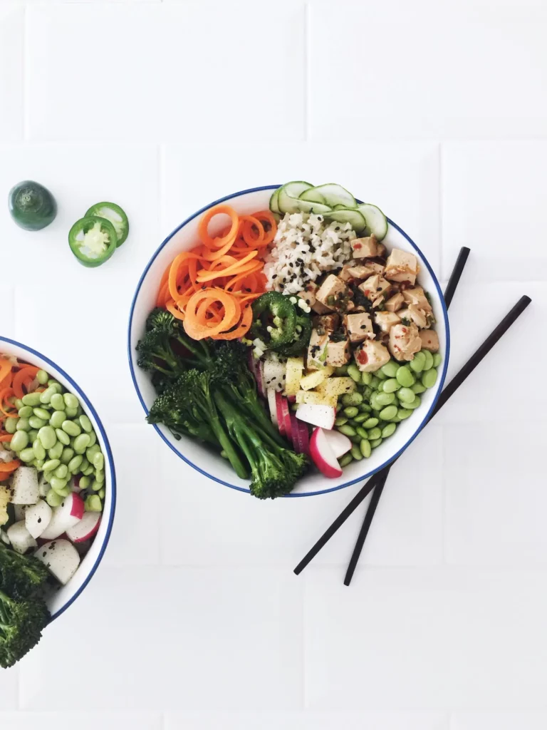 vegan poke bowl, made in Geneva Switzerland